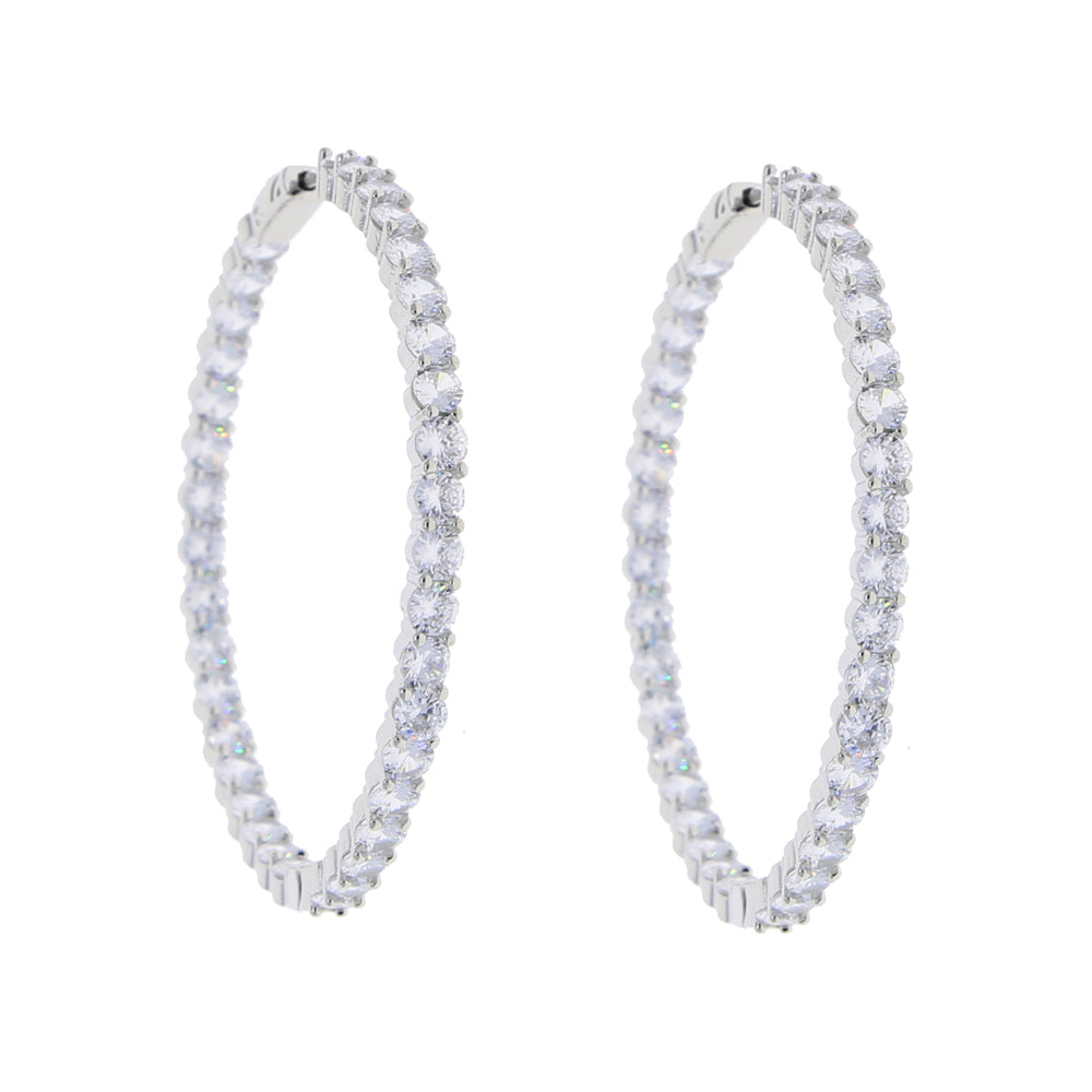 Crystal Hoops Large - Love Be Jewels