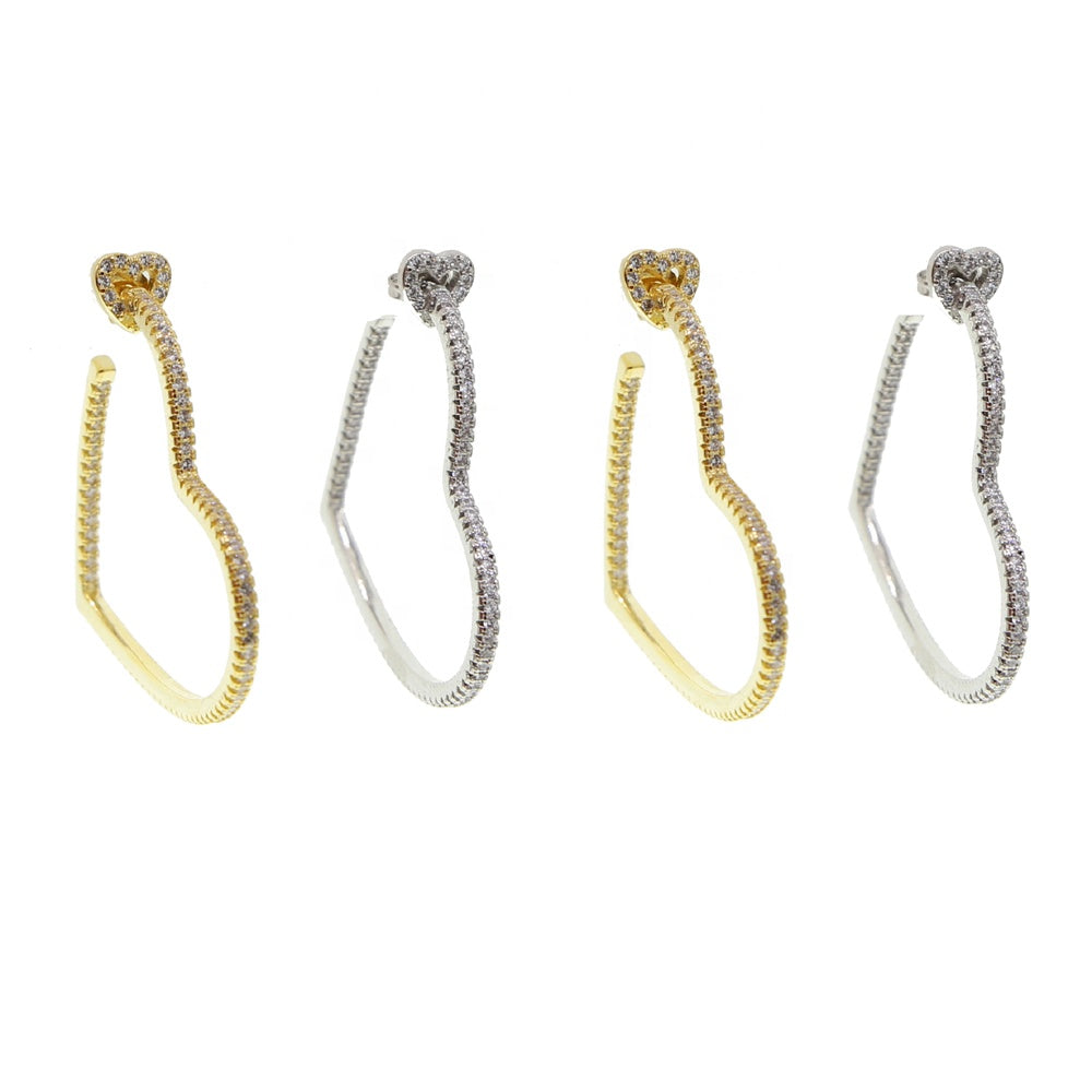 Heart to Heart Hoops Silver - Love Be Jewels