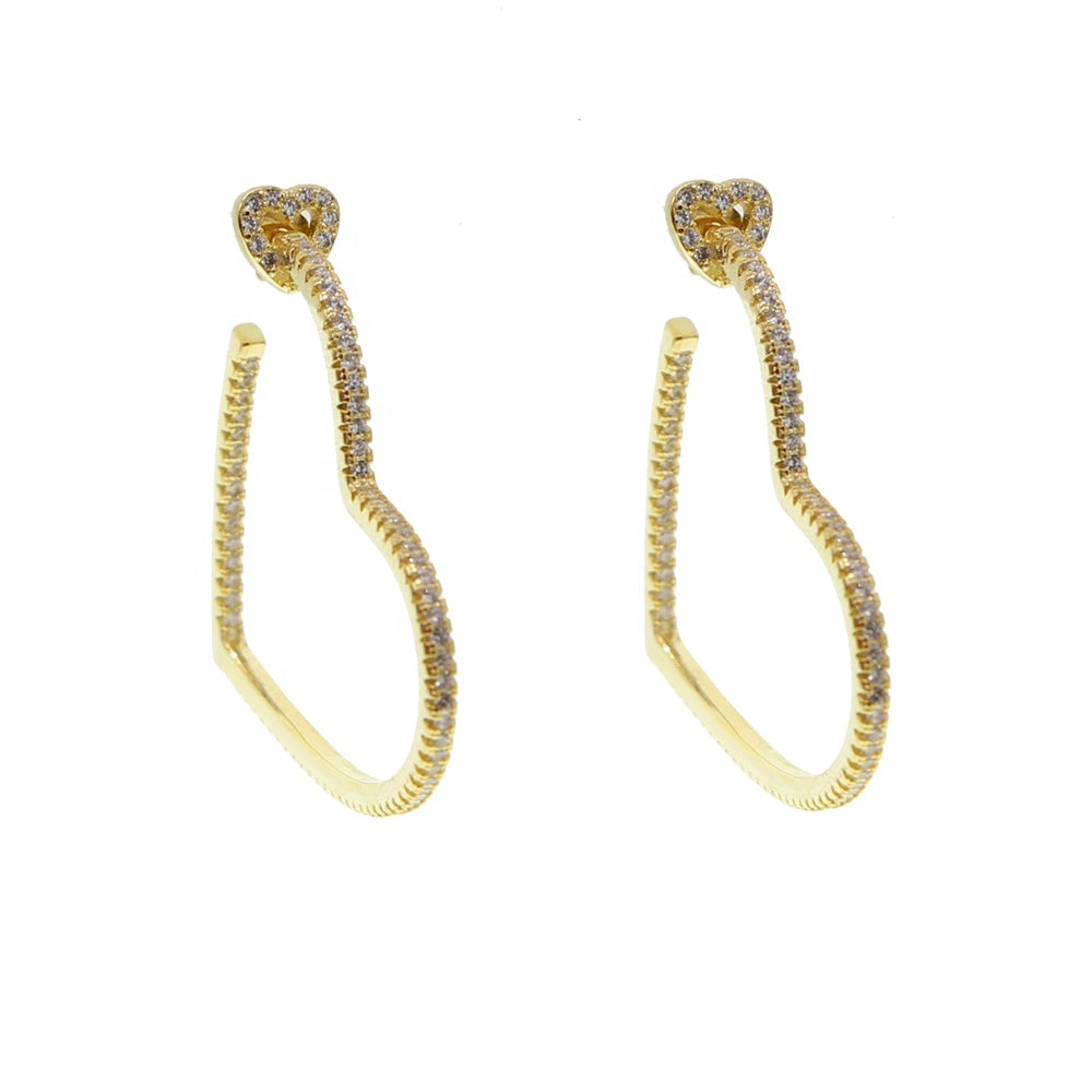 Heart to Heart Hoops Gold - Love Be Jewels