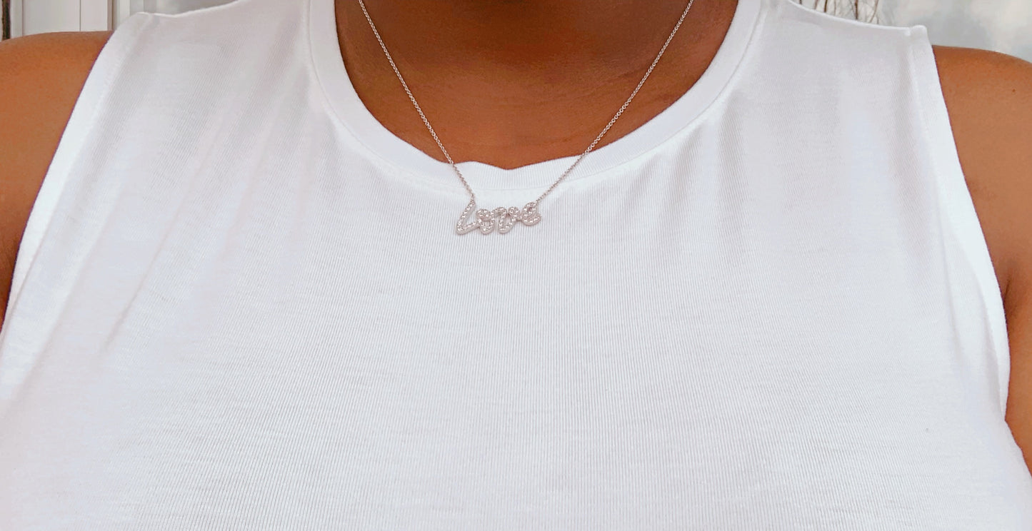 Love Script Necklace - Love Be Jewels