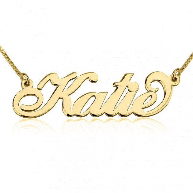 Custom Nameplate Necklace - Love Be Jewels
