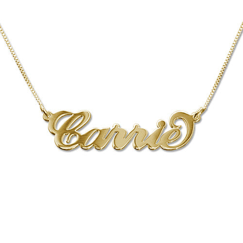 Small Script Nameplate Necklace - Love Be Jewels