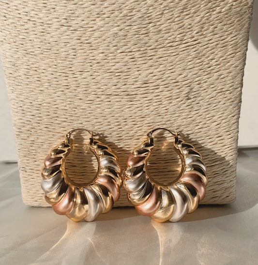 Tri-color Hoops - Love Be Jewels