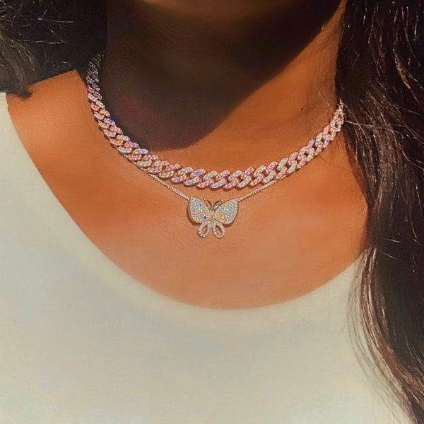 Silver Butterfly Necklace - Love Be Jewels