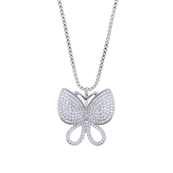 Silver Butterfly Necklace - Love Be Jewels