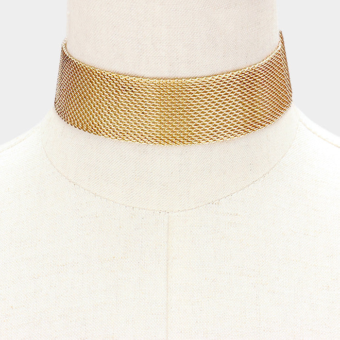 Gold Mesh Choker - Love Be Jewels