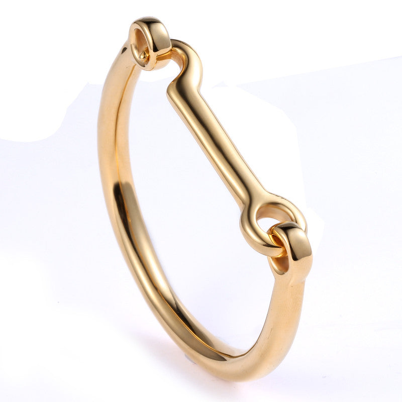 Nina Hook Bracelet Gold - Love Be Jewels