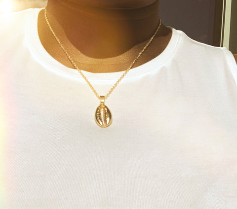 Gold Puka Shell Necklace - Love Be Jewels